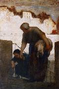 Honore  Daumier The Washerwoman oil painting reproduction